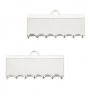 Terminales para apretar 20 mm para hacer joyas personalizadas Chapado en plata fina x2|raw }}