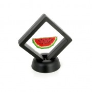 Marco de presentación 3D para tejidos de cuentas o otras joyas 7x7cm - Negro