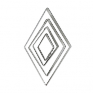 Cortadores de metal para modelado & pasatiempos - entre 24 y 69 mm Losange x4