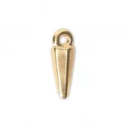 Mini dije punta o En forma De Daga 13x4 mm dorado x1