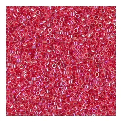 Miyuki Delica 11/0 DB0075 - Dark Coral Lined Crystal AB