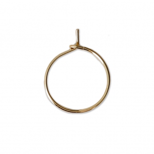 Criollas a decorar de metal 12x0.65 mm Dorado con oro fino x4