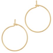 Criollas a decorar de metal 18x0.8 mm dorado con oro fino x2|raw }}