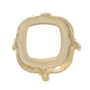 Engaste en garras forma cuadrada para cabuchón PureCrystal 4470 10 mm dorado x1