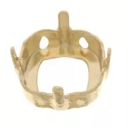 Engaste en garras forma cuadrada para cabuchón PureCrystal 4470 10 mm dorado x1