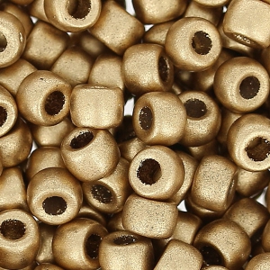 Cuentas de Rocalla Matubo 8/0 - 3,15 mm, dorado mate, 10 g
