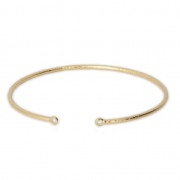 Pulsera jonc diamantado 2 anillas 54x50 mm Dorado con oro fino x1|raw }}