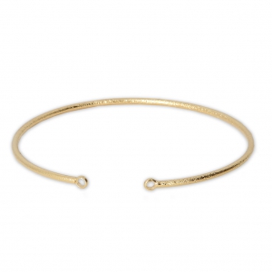 Pulsera jonc diamantado 2 anillas 54x50 mm Dorado con oro fino x1