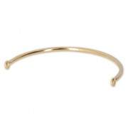 Entrepieza demi-jonc para pulsera 57x2 mm dorado con oro fino x1