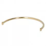 Entrepieza demi-jonc para pulsera 57x2 mm dorado con oro fino x1