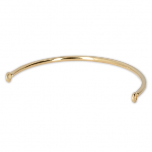 Entrepieza demi-jonc para pulsera 57x2 mm dorado con oro fino x1