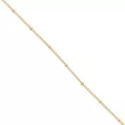 Cadena malla con cuentas redondas 2.00 mm - Dorado con oro x1m