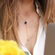 Cadena malla con cuentas redondas 2.00 mm - Dorado con oro x1m