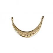 Entrepieza 2 anillas y 7 agujeros 17x11 mm dorado x1