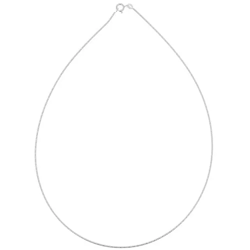 Gargantilla cadena malla omega - 1.3 mm de Plata 925 x42 cm