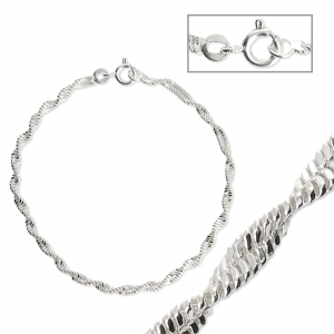 Pulsera malla singapur 2.6 mm de Plata 925 x18cm