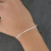 Pulsera cadena malla eslabón bombée frappée 1.90 mm de Plata 925 x18cm