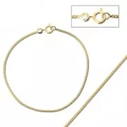 Pulsera  cadena malla eslabón abombado 1.60 mm - Chapado de Oro 3 micras x 18cm