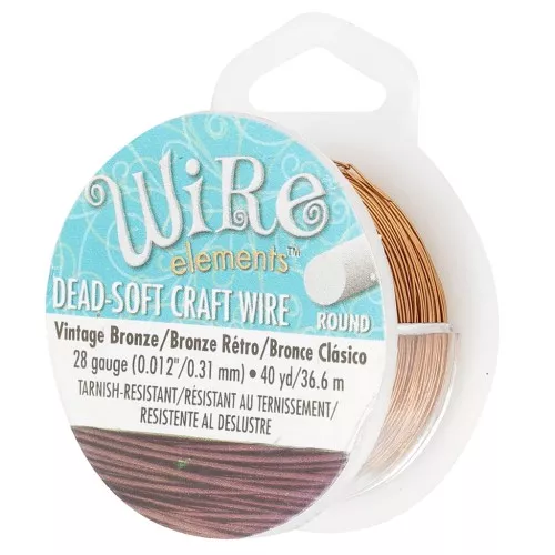 Hilo de cobre Craft Wire flexible 0.32 mm Vintage bronze x 36 m