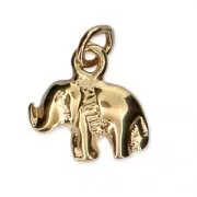 Dije elefante 10x12 mm Chapado de Oro 3 micras x1