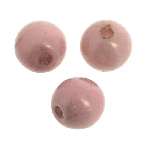 Cuentas redondas 4 mm Opaque Luster Rose x50