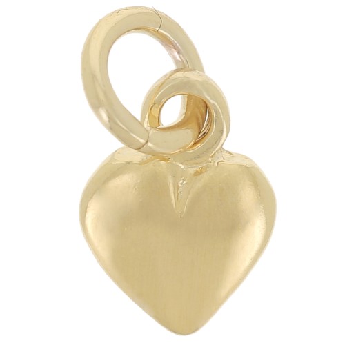 Dije corazón 9x6 mm Chapado de Oro 3 micras x1