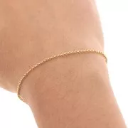 Cadena eslabón jaseron 1.65 mm Chapado Oro 3 micras x50 cm