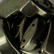 Cuentas de vidrio Carrier Bead 2 agujeros 9x17 mm Jet Green Luster x10|raw }}