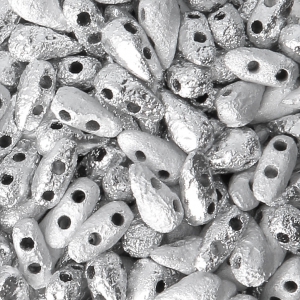 Cuentas de vidrio DropDuo® 2 agujeros 3x6 mm Etched Labrador Full x50