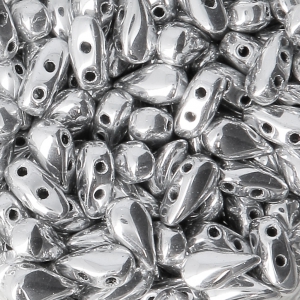 Cuentas de vidrio DropDuo® 2 agujeros 3x6 mm Labrador x50