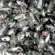 Cuentas de vidrio DropDuo® 2 agujeros 3x6 mm Crystal Vitrail Light x50