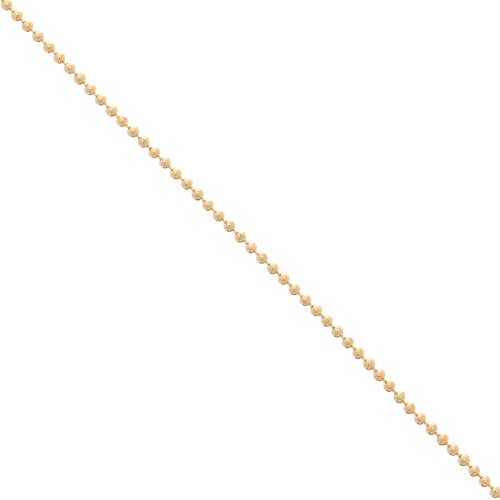 Cadena de bolas 1.5 mm dorado con oro fino x 1m