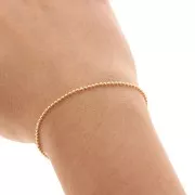 Cadena de bolas 1.5 mm dorado con oro fino x 1m