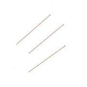 Bastón cabeza de alfiler 25x0,41 mm Rosa Gold filled x10|raw }}