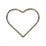 Anilla cerrada corazón diamantado 17.5 mm en Gold filled x1