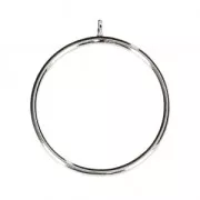 Anillo para mitad-perforada 6 / 8 et 10 mm de Plata 925 Talla 49 x1