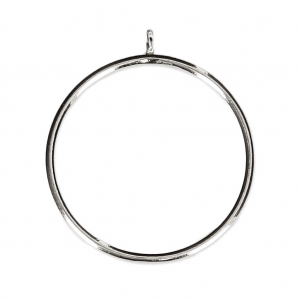 Anillo para mitad-perforada 6 / 8 et 10 mm de Plata 925 Talla 49 x1