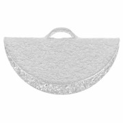 Terminal para apretar media luna diamantado 15x8 mm rodiado x1|raw }}