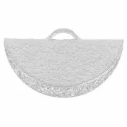 Terminal para apretar media luna diamantado 15x8 mm rodiado x1