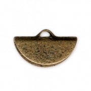 Terminal para apretar media luna diamantado 14x8 mm bronce x1