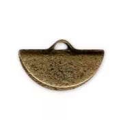 Terminal para apretar media luna diamantado 14x8 mm bronce x1