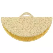 Terminal para apretar media luna diamantado 19.5x11 mm dorado x1