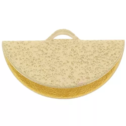 Terminal para apretar media luna diamantado 19.5x11 mm dorado x1
