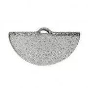 Terminal para apretar media luna diamantado 20x11 mm rodiado x1