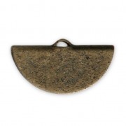 Terminal para apretar media luna diamantado 20x11 mm bronce x1