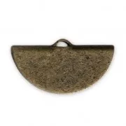 Terminal para apretar media luna diamantado 20x11 mm bronce x1