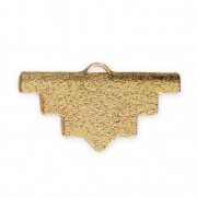 Terminal para apretar cordón forma étnica diamantado 20x11 mm dorado x1|raw }}