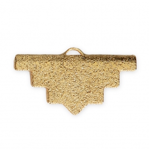 Terminal para apretar cordón forma étnica diamantado 20x11 mm dorado x1