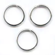Anillas abiertas 10x0.7 mm Chapado en plata fina x50