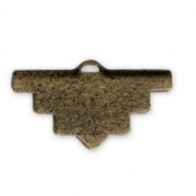 Terminal para apretar cordón forma étnica diamantado 20x11 mm bronce x1|raw }}